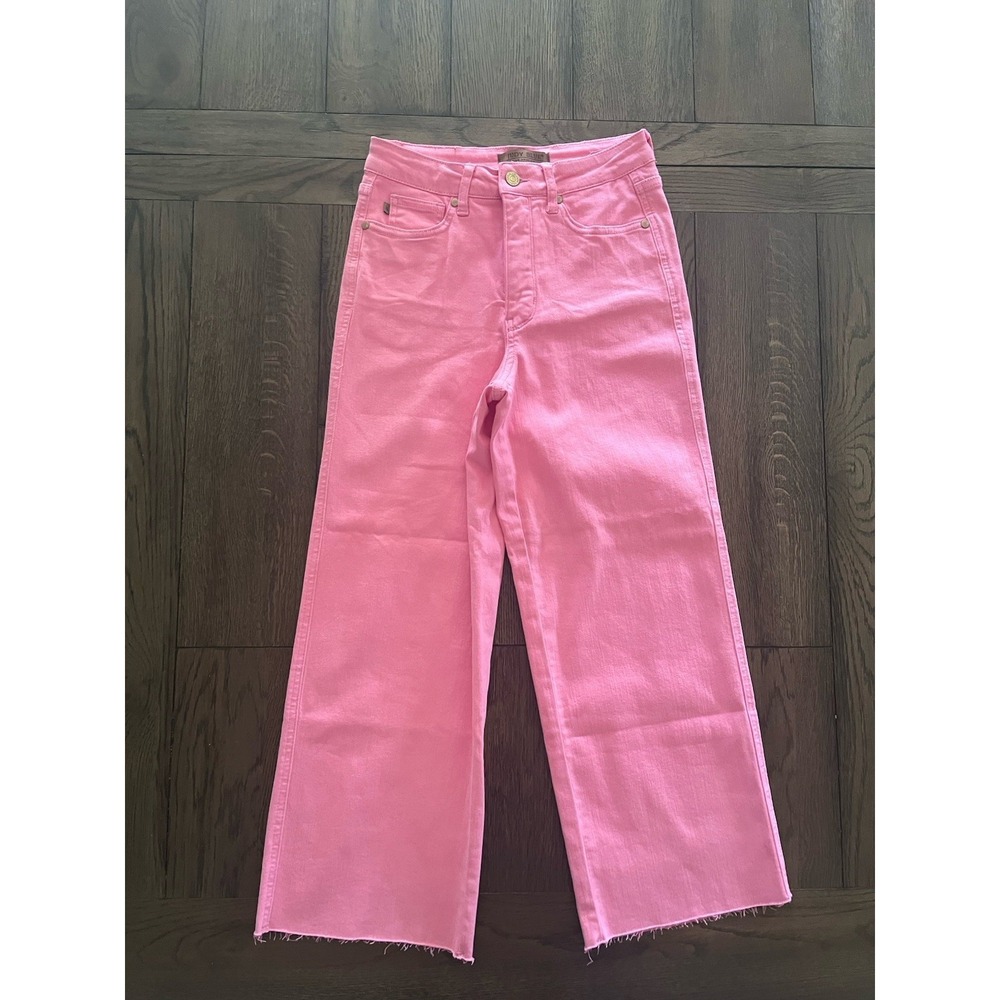 JUDY BLUE Garment Dyed High Waist Jeans JB88822C Wide Leg Women's Size 1/25